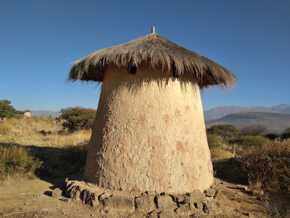 Type of pre-Columbian Qollqa (grain storage), archaeological monument in Cotapachi Bolivia (Cochabamba)